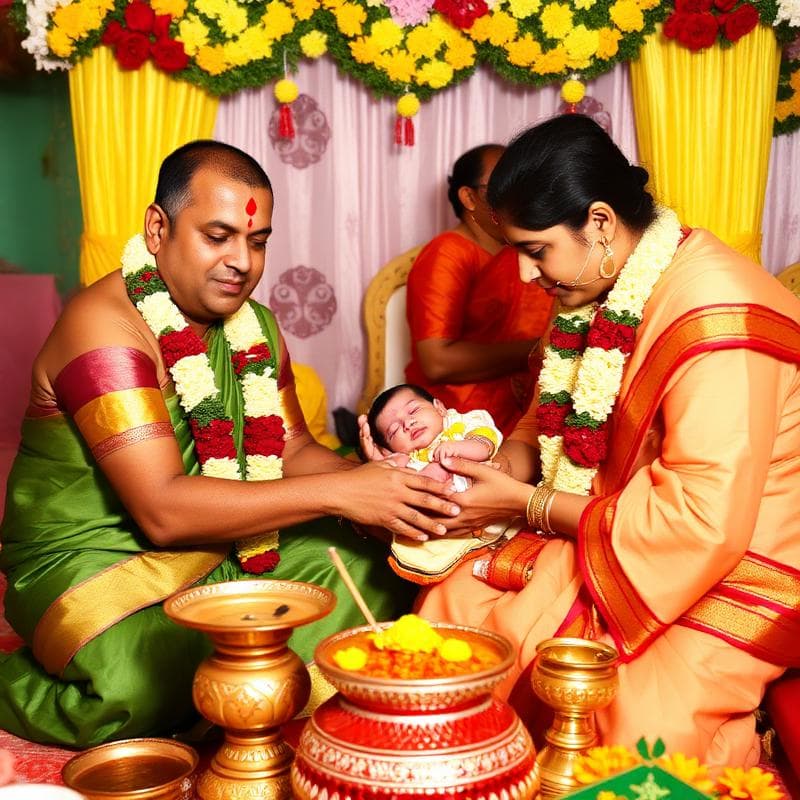 Ayushya and naming ceremony for newborns in Rameswaram — ShubhaKarma